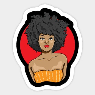 Kinky Curls and Cute Sticker